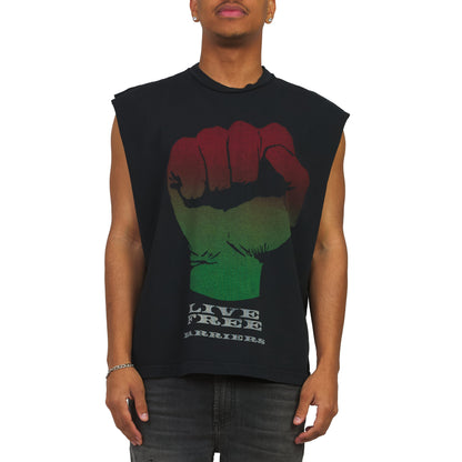 Fist Sleeveless Tee | Black