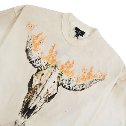 British Cowboys Tee | Washed Ecru