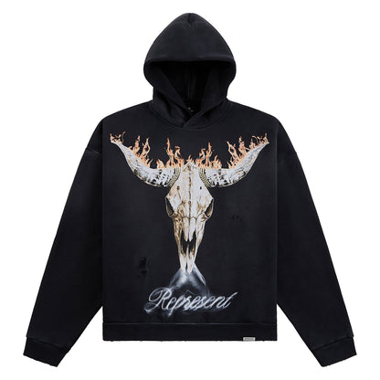 British Cowboys Hoodie | Stained Black