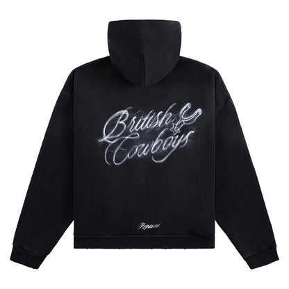 British Cowboys Hoodie | Stained Black