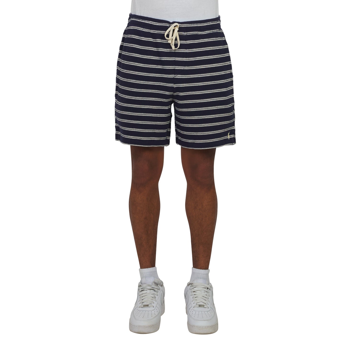 Pointelle Ribbed Short | Newport Navy/Pale Cream