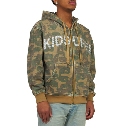 Face Camo Hoodie | Green
