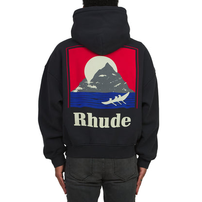 Moonlight Regatta Hoodie | Vintage Black/Red/Blue