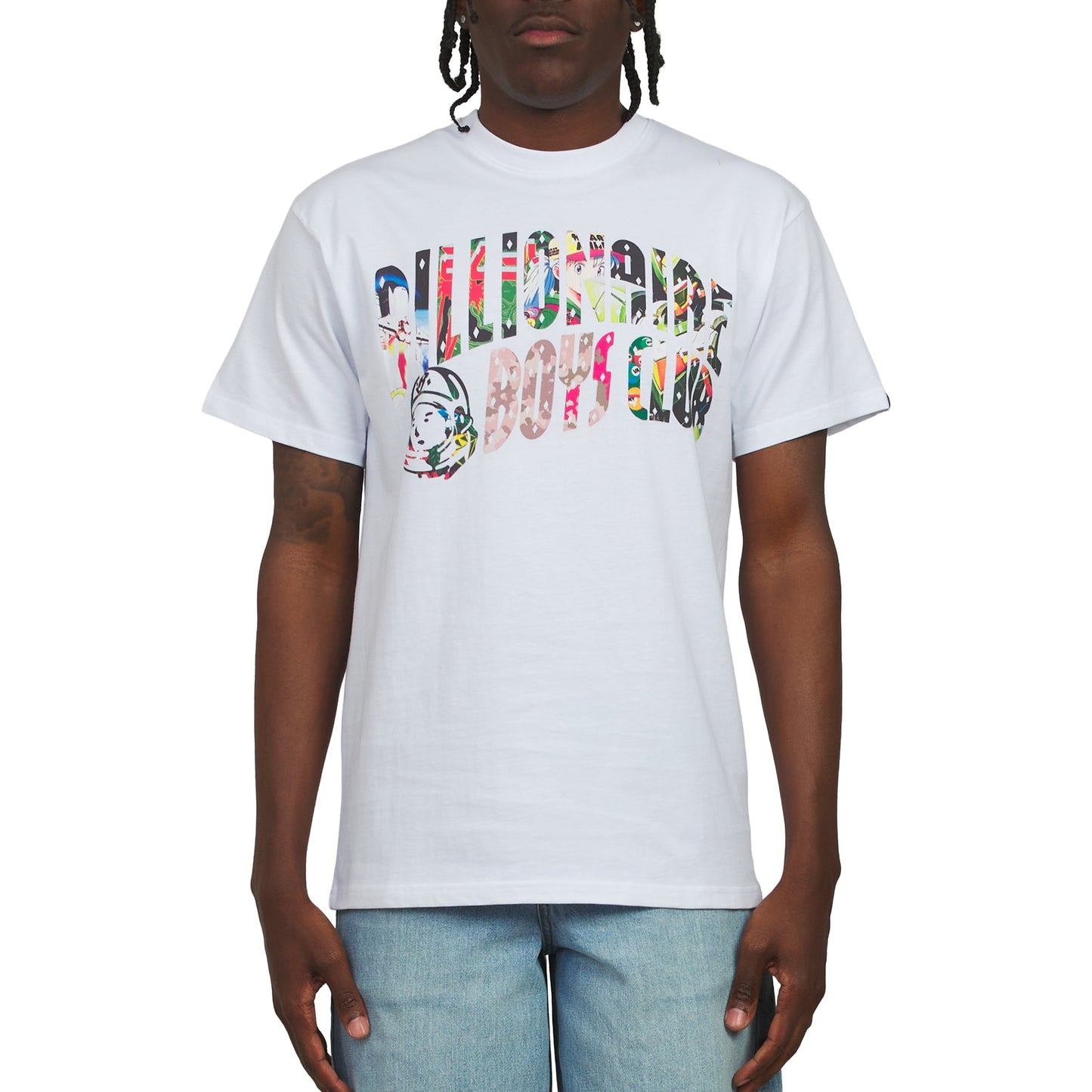 Curve Collage Tee | White