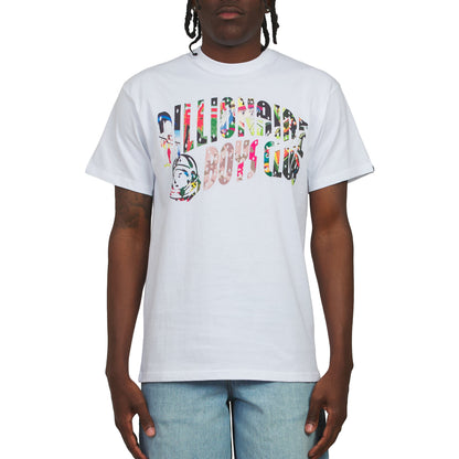 Curve Collage Tee | White