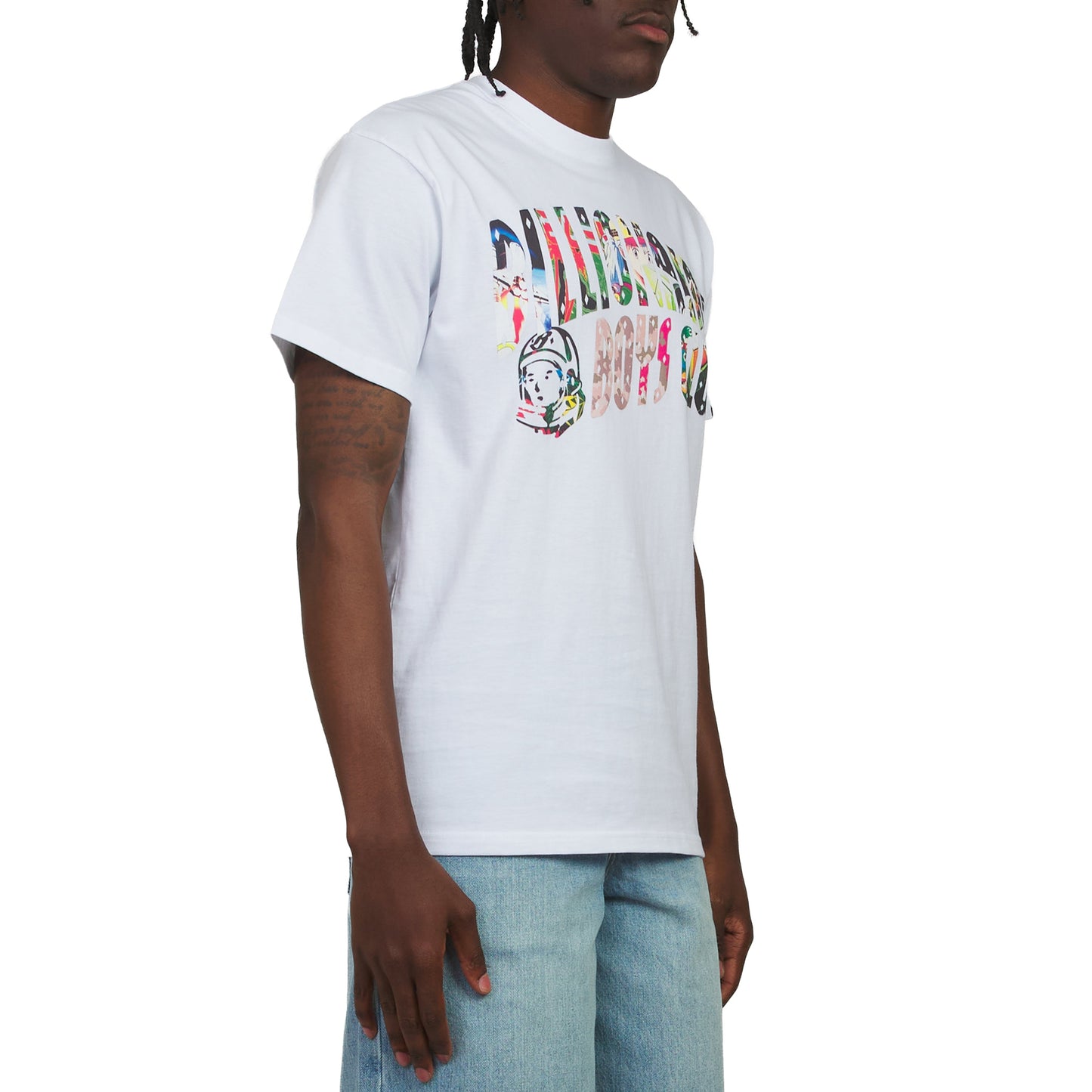Curve Collage Tee | White