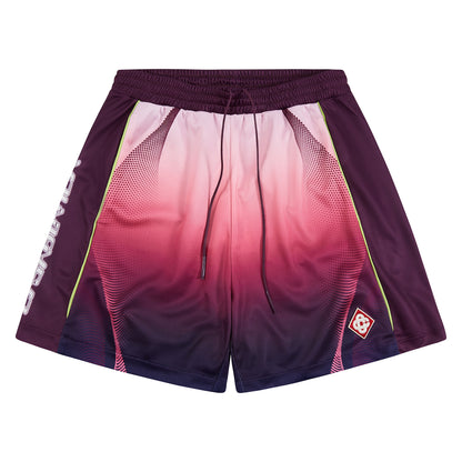 Gradient Football Short | Aubergine