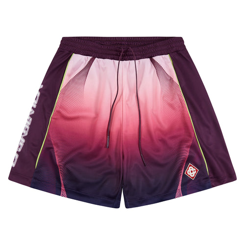 Gradient Football Short | Aubergine