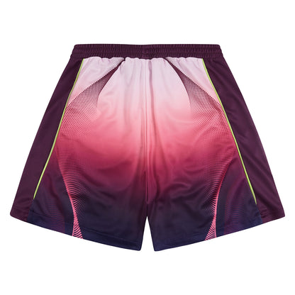 Gradient Football Short | Aubergine
