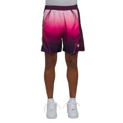 Gradient Football Short | Aubergine