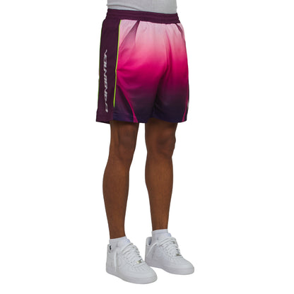 Gradient Football Short | Aubergine