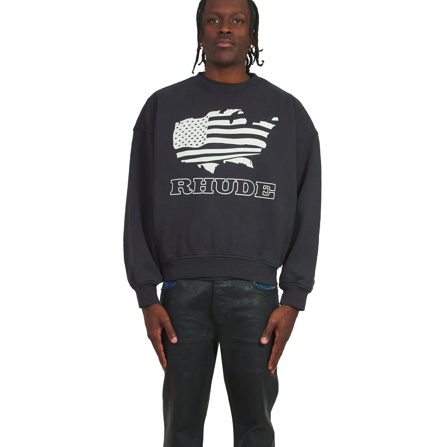 Banner Sweatshirt | Vintage Black/White