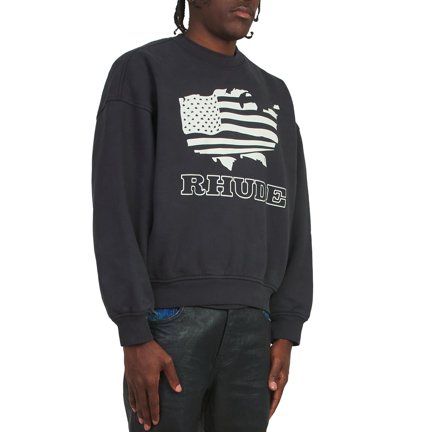 Banner Sweatshirt | Vintage Black/White