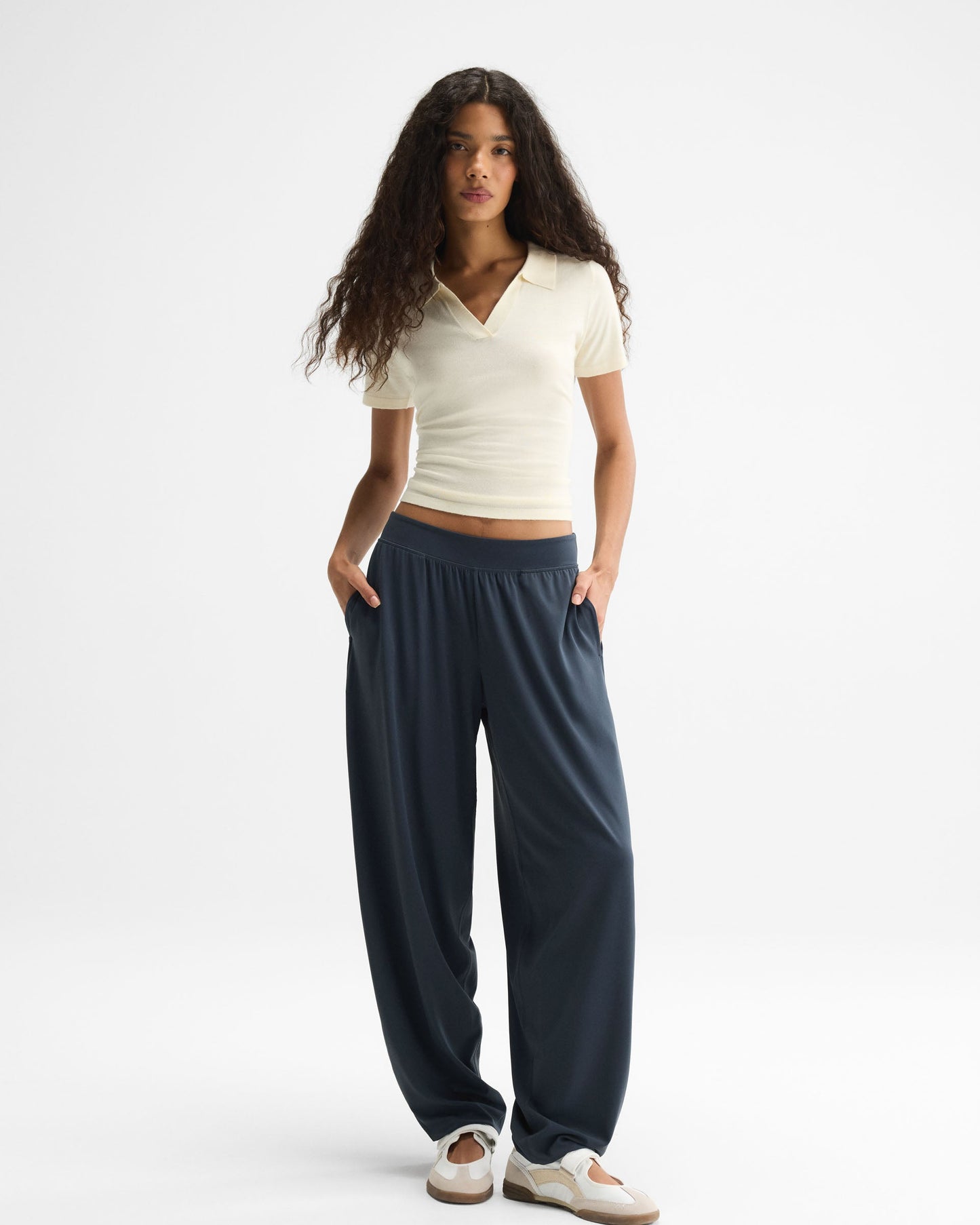 Balloon Yoga Pants - Midnight Blue