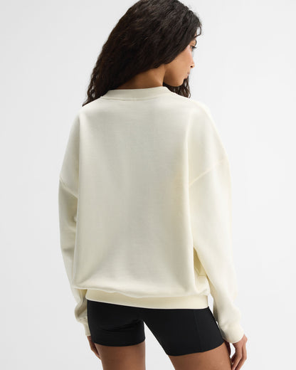 ADA Oversized Sweatshirt - Marshmallow White/Midnight Blue