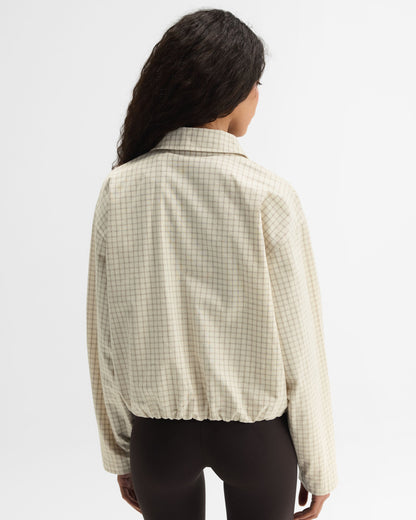 Checked Collared Jacket - Buttercream