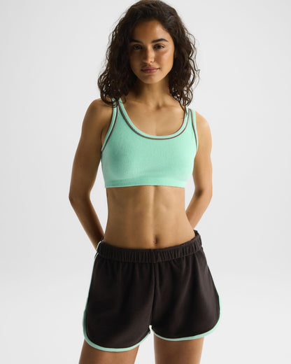 Terry Towelling Bralette - Mint Green