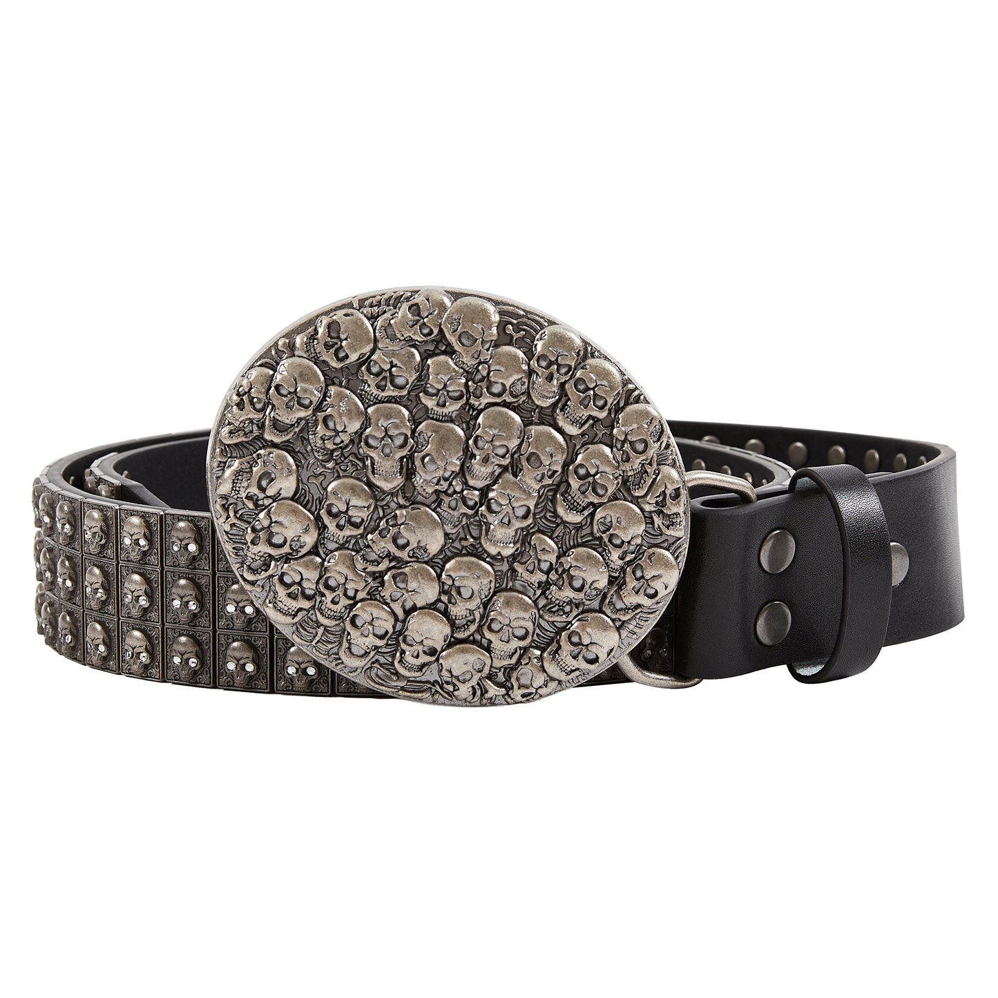 Chrome Skull Pile Belt
