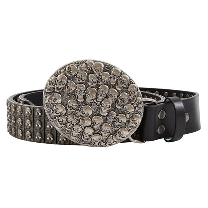 Chrome Skull Pile Belt