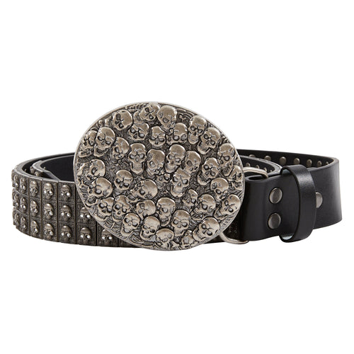 Chrome Skull Pile Belt