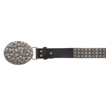 Chrome Skull Pile Belt