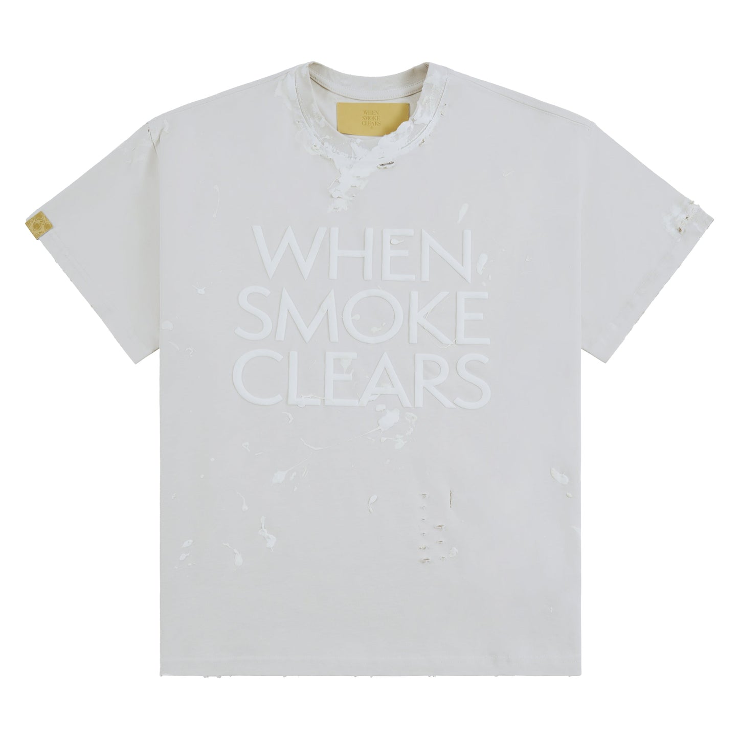 Paint Thrashed Tee | White