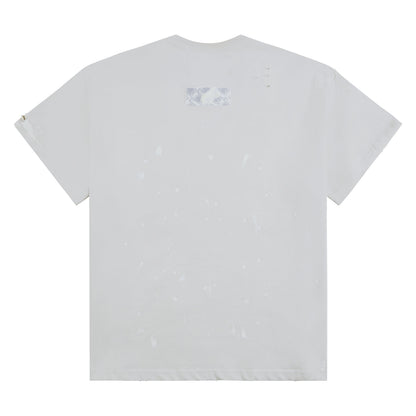 Paint Thrashed Tee | White