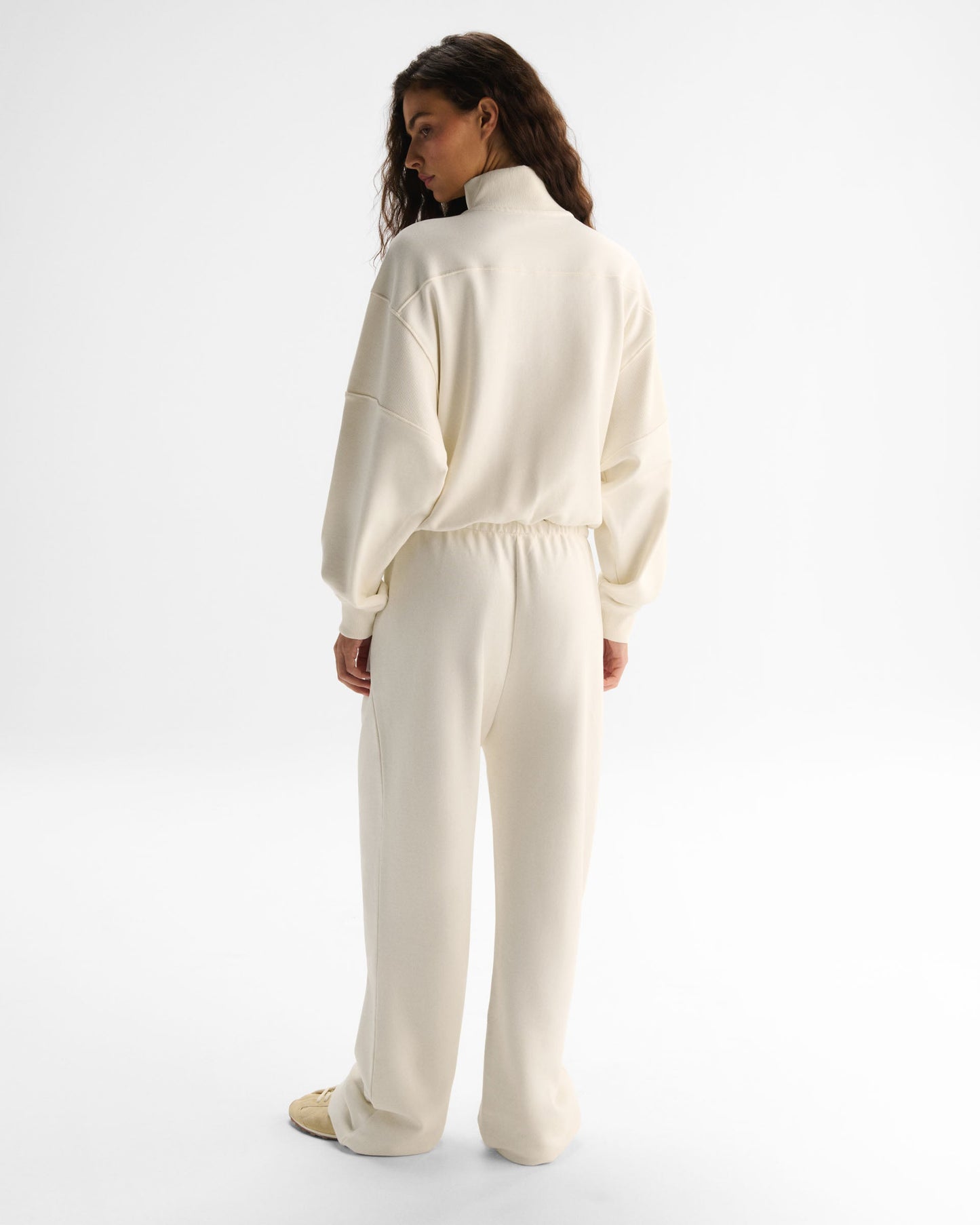 Retro AS Loose Fit Straight Leg Sweatpants - Marshmallow White/Classic Red