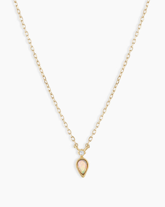14K Diamond and Opal Necklace