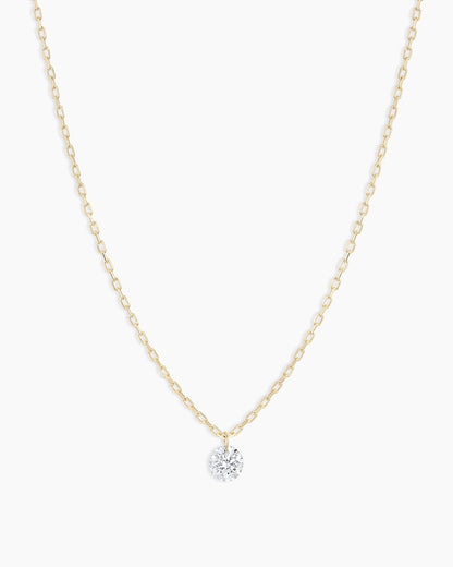 18K Floating Diamond Necklace