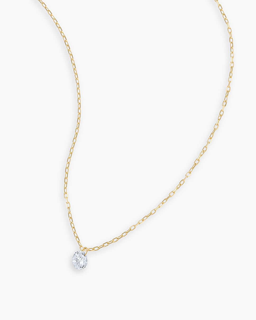 18K Floating Diamond Necklace