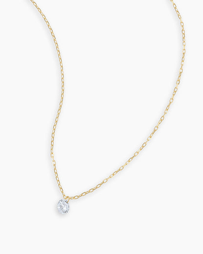 18K Floating Diamond Necklace