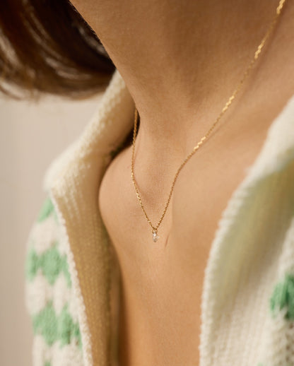18K Floating Diamond Necklace