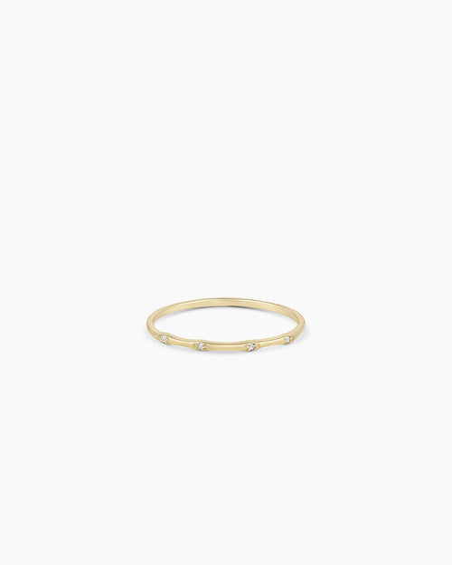 14K Diamond Stacking Ring