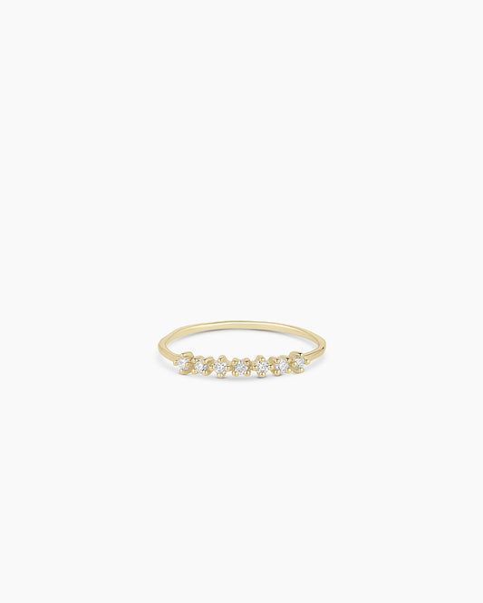 14K Diamond Row Ring