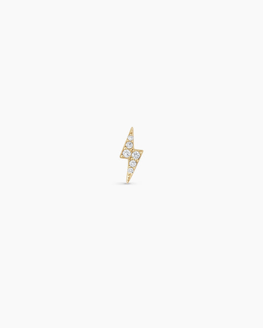 14K Diamond Lightning Single Stud