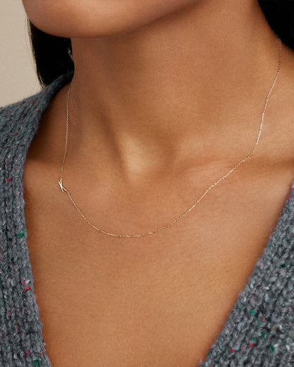 14K Gold Alphabet Necklace