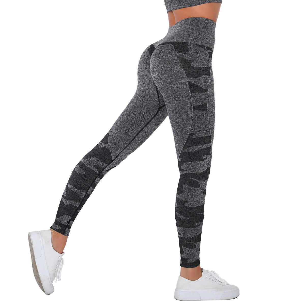 Seamless camouflage bra set for women