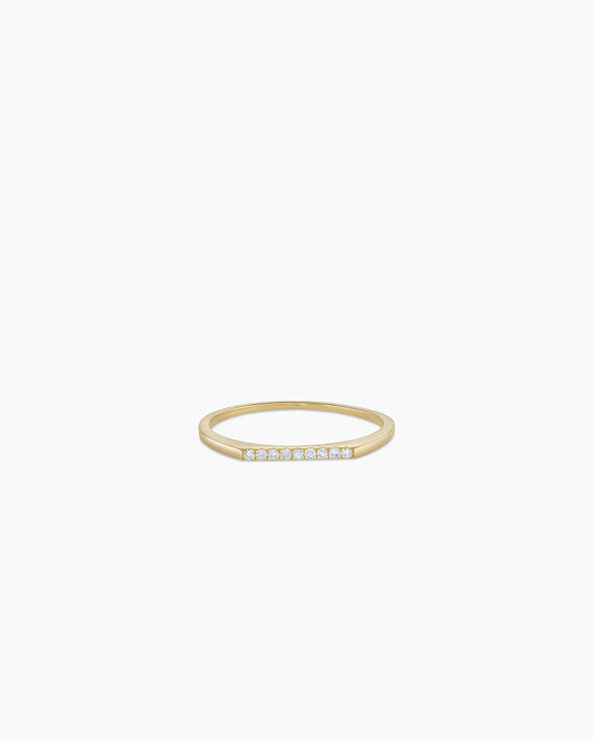 14K Diamond Bar Ring
