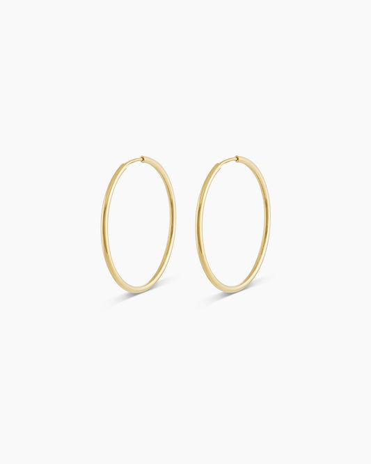 14K Gold Classic Hoops