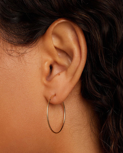 14K Gold Classic Single Hoop