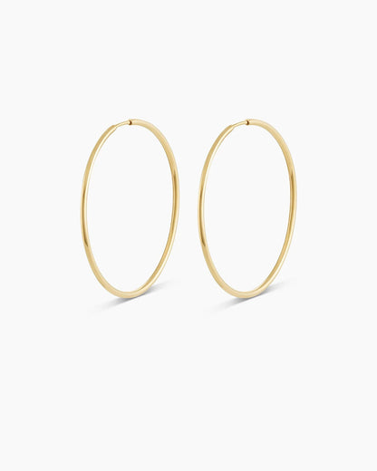 14K Gold Classic Hoops