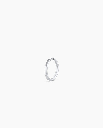 14K White Gold Classic Single Huggie