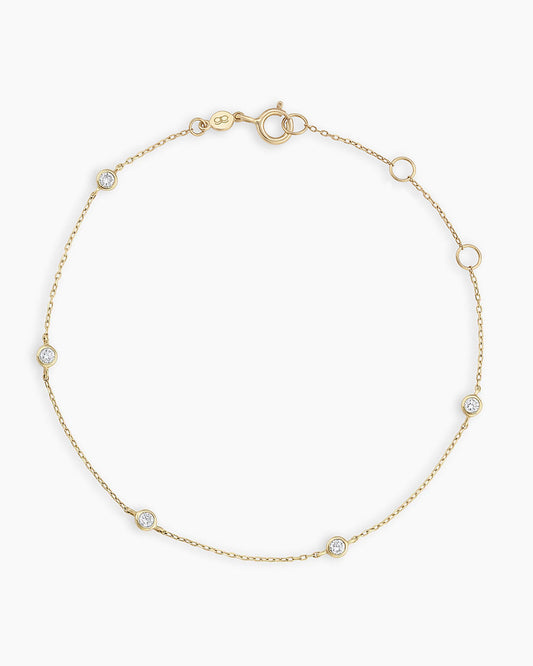 14K Classic Five Diamond Bracelet