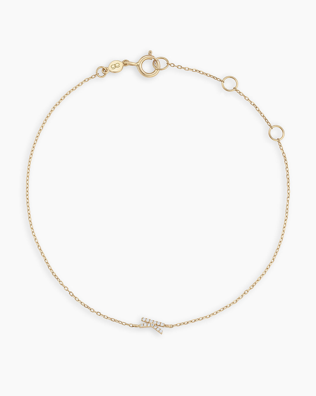 14K Diamond Pavé Alphabet Bracelet
