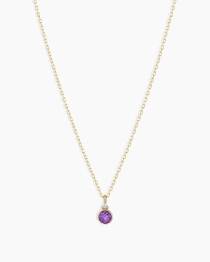 14K Gold Birthstone Necklace