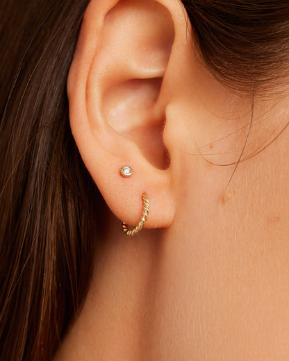 14K Gold Crew Huggies