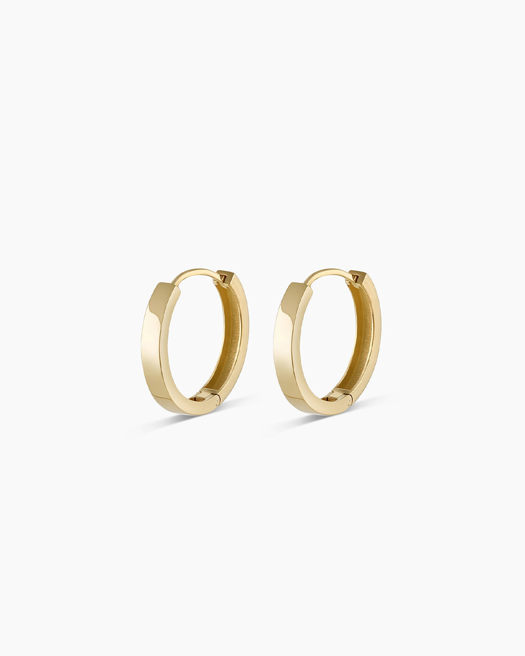 14K Gold Rose Hoops