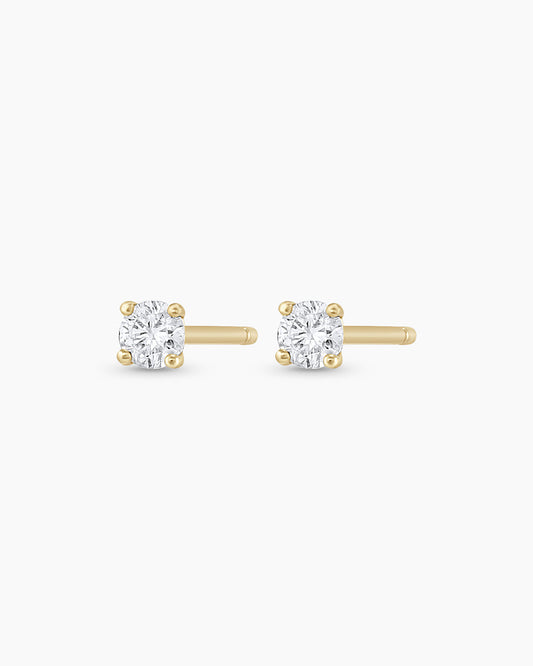 14K Diamond Solitaire Studs