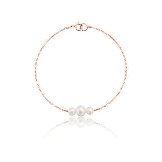 Rose Gold Multi Pearl Cluster Bracelet
